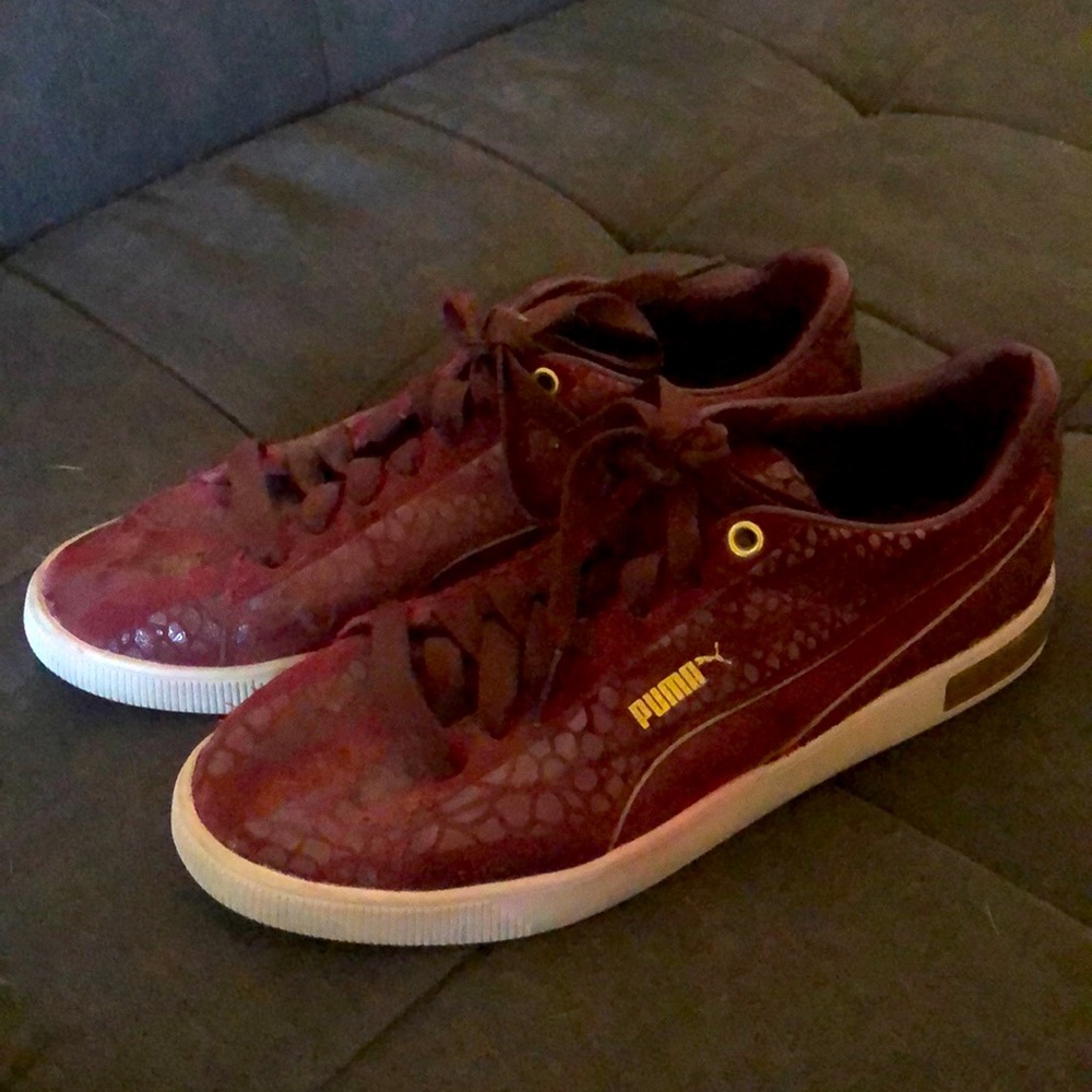 Puma snake skin texture sneakers